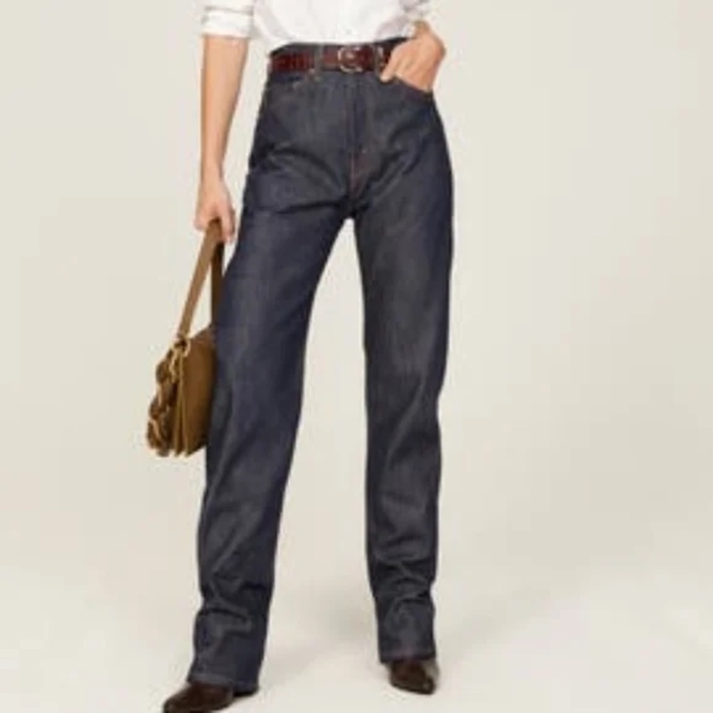 LVC 1950's Levi's 701 Womens Jeans 29 W x 34 L Pink Redlines Selvedge Denim